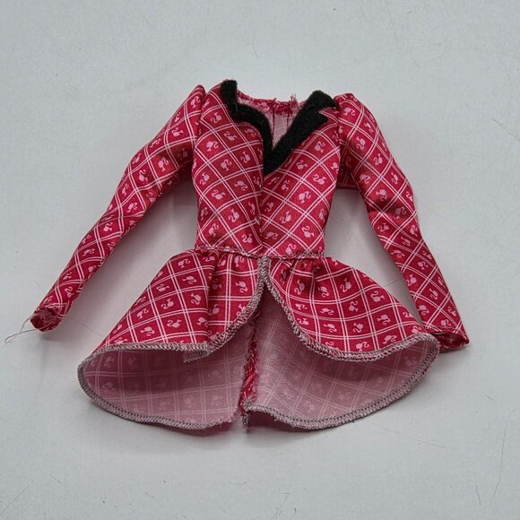 Barbie "A Pony Tale" Equestrian Jacket Only Red & White Checkered Pattern - Picture 3 of 5